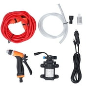 Falleo Clearance 12V Portable High Pressure Washer 160PSI Electric Washer Pump Kit with 2 Hose for Car